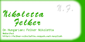 nikoletta felker business card